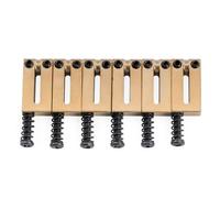 Musiclily Ultra 10,5mm Pontets Chevalet Désaxés Modernes Doré Lot de 6 | Acier Inoxydable, pour Guitare électrique Style Fender American Standard Ultra Strat Tele