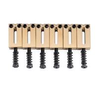 Musiclily Ultra 10,5mm Pontets Chevalet Rectangulaires Moderne Doré Lot de6 | Acier Inoxydable, pour Guitare électrique Style Fender Strat/Tele