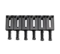 Musiclily Ultra 10,5mm Pontets Chevalet Rectangulaires Moderne Noir Lot de6 | Acier Inoxydable, pour Guitare électrique Style Fender Strat/Tele
