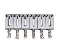 Musiclily Ultra 10,5mm Pontets Rectangulaires Moderne Chrome Lot de 6 | Acier Inoxydable, pour Guitare électrique Style Fender Strat/Tele