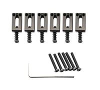Musiclily Ultra 10,8mm Moderne Pontets Laiton pour Guitare électrique Strat Tele Style, Noir (Lot de 6)