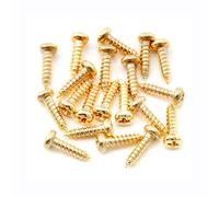 Musiclily Ultra 2,5x9mm Vis de Montage pour Mécaniques Doré Lot de 20 | Acier Inoxydable ,Tête bombée, pour Guitare Electrique Classique Acoustique et Basse
