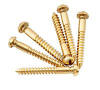 Musiclily Ultra 3,5x30mm Vis en Acier Inoxydable pour Guitare Electrique PRS Style Chevalet Trémolo Vibrato, Doré (lot de 6)