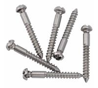 Musiclily Ultra 30X3,5mm Vis Chevalet Tremolo en Acier Inoxydable pour Guitare électrique style PRS, Couleur Originale (Lot de 6)