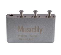 Musiclily Ultra 52,5 mm Bloc Vibrato Acier Massif 2 Points Hauteur 42 mm | pour Guitare Électrique Fender Player Strat Série Mexique MIM