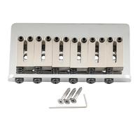 Musiclily Ultra 52,5mm Chevalet Fixe Hardtail avec Pontets Vis Décalées pour Guitare Electrique Style Strat Tele, Chrome