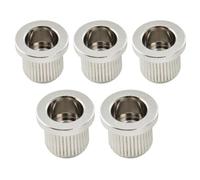 Musiclily Ultra 9,6mm G-TLB-2 Style Basse String Ferrules en Laiton Cordes Traversant le Corps pour Basse électrique, Chrome (Lot de 5)