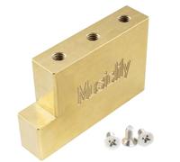 Musiclily Ultra Solide Flat L Forme Bloc Vibrato Tremolo en Laiton pour Floyd Rose Locking Chevalet Tremolo, 37 mm Hauteur