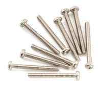 Musiclily Ultra UNC#6-32X1-1/4" Vis en Acier inoxydable pour Intonation Pontets de Chevalet Guitare électrique USA, Nickel (Lot de 10)