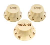 Musiclily Ultra Universel Boutons ST 1 Volume 2 Tonalité Knobs Aged White | 2T1V,pour guitare électrique Fender Strat Style