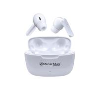 MusicMan Écouteurs Bluetooth Intra-Auriculaires avec Boîtier de Charge - TWS sans Fil avec Micro, Commande Tactile, USB-C, 16h Autonomie, 300h Veille - légers et compacts - Blanc - BT-X63