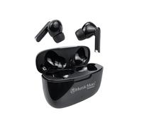 MusicMan Écouteurs Bluetooth Intra-Auriculaires avec Boîtier de Charge - TWS sans Fil avec Micro, Commande Tactile, USB-C, 16h Autonomie, 300h Veille - légers et compacts - Noir - BT-X63