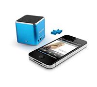 MusicMan Mini enceinte Bluetooth portable Prise en charge de la carte MicroSD Soundstation mobile compacte pour Smartphones Tablettes Ordinateurs portables BT-X2 (Bleu)