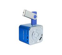 MusicMan Mini Soundstation Enceinte Portable - Lecteur MP3, USB, Prise en Charge de Carte MicroSD, 5 Heures de Temps de Lecture Batterie Rechargeable - Idéal pour voyager (Bleu)
