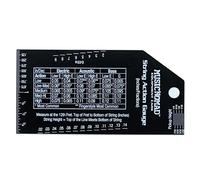 MusicNomad MN602 Precision String Action Gauge Ruler for String Height- Metric, SAE, 64ths - Outils pour instruments