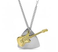 Musiin Beautlace Guitar Pick Necklace for Men and Women(Silver)