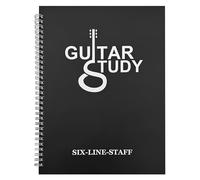 Musiin Carnet de tablature de guitare avec diagrammes d'accords et bâton de 6 lignes, reliure à spirale pour l'apprentissage, l'écriture de chansons et le slogan d'idées