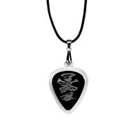 Musiin Collier de collection de médiators de guitare, pendentif de rangement en acrylique, portable comme collier ou porte-clés, rangement pratique, accessoire élégant et léger pour guitaristes