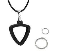 Musiin Collier Porte-Médiators Premium Double Face (Triangle) | Collier en silicone pour médiators précieux, accès rapide double face pendant les répétitions, enregistrements et concerts.