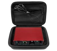 Musiin Coque rigide avec interface audio compatible avec Focusrite Scarlett Solo 4e génération, sac portable en EVA avec doublure douce, poche en maille, double fermeture éclair et poignée en silicone