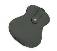 Musiin Creative PU Leather Guitar Shaped Pick Holder, Pick Pouch with 18 Slots for Folk Guitar Accessories (Green)