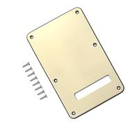 Musiin Electric Guitar Back Plate Compatible with Strat/Stratocaster Tremolo Cavity Cover, Guitar Neck Plate Tremolo Cover with Pickguard, 6 Screws for Easy Installation(3L Cream)