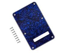 Musiin Electric Guitar Back Plate Compatible with Strat/Stratocaster Tremolo Cavity Cover, Tremolo Cover with Pickguard featuring 6 Screws(4L Blue)
