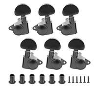 Musiin Electric Guitar Tuner Tuning Pegs Key Head Set Compatible with Les Paul Epiphone Guitar Replacement (Black3L+3R)