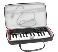 Musiin Étui clavier en velours haut de gamme compatible avec AKAI Professional MPK Mini MK3, Hercules DJControl Mix Ultra, housse de clavier pour contrôleur MIDI (gris)