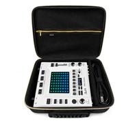 Musiin Étui d'échantillonnage de processeur d'effet compatible avec Korg KAOSS PAD V, avec séparateur de câble, poche en maille, fermeture éclair dorée et poignée confortable pour studio, rangement
