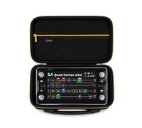 Musiin Étui d'effets de guitare compatible avec le mini processeur Neural DSP Quad Cortex, avec poche en maille, fermeture éclair dorée et poignée de transport moulée pour studio, rangement quotidien