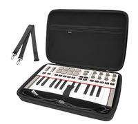Musiin Étui pour Contrôleur Clavier MIDI Compatible avec Akai MPK Mini MKIV | Compatible avec Arturia MiniLab 3/MkII, Synthétiseur 25 Touches, Étui en Velours avec Bandoulière