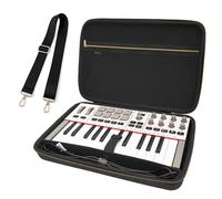 Musiin Étui premium pour contrôleur MIDI compatible avec Akai Mini IV | Arturia MiniLab 3, MiniLab MkII, synthétiseur 25 touches, housse portable avec bandoulière (édition dorée)