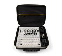 Musiin Étui sur Mesure pour Synthétiseur Compatible avec KORG Phase 8 | Poche Filet, Compartiment Pour Câbles, Zip Doré Et Poignée Pour Studio, Rangement Et Scène (Édition Dorée)