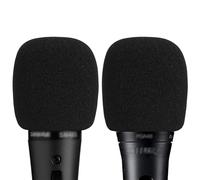 Musiin Lot de 2 protections anti-pop en mousse pour microphone vocal Shure SM48, SM86, PGA48, SM58LC, BETA58A, WA713 (noir)