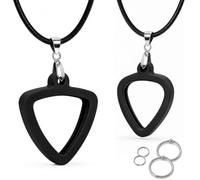 Musiin Lot de 2 supports de médiators compatibles avec les médiators Fender Dunlop D'Addario, design universel double face (standard/triangle)