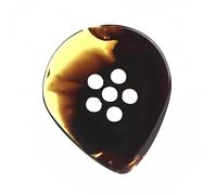 Musiin Médiator épais de qualité supérieure, fabriqué à la main, style lame, son gras, pour guitare électrique, basse, acoustique, jazz, blues (écaille de tortue)