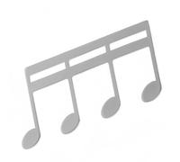 Musiin Metal Music Note M-shaped Book Clip, Sheet Music Stand Clip for Outdoor Performance, Bookmark, Book Piano, Guitar, Violin, Keyboard (Silver)