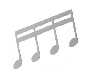 Musiin Metal Music Note M-shaped Book Clip, Sheet Music Stand Clip for Outdoor Performance, Bookmark, Book Piano, Guitar, Violin, Keyboard (Silver)