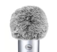 Musiin Microphone windshield, fur cover, anti-spray foam cover, compatible with Blue Yeti microphones (Black and White)
