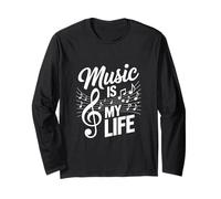 Musik ist Mein Leben Statement Musicien avec Inscription en Allemand « Musik ist Mein Leben » Manche Longue