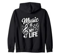 Musik ist Mein Leben Statement Musicien avec Inscription en Allemand « Musik ist Mein Leben » Sweat à Capuche