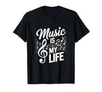 Musik ist Mein Leben Statement Musicien avec Inscription en Allemand « Musik ist Mein Leben » T-Shirt