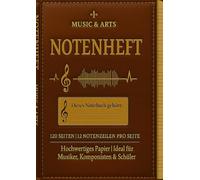 Musik Notenheft DIN A4: Notenheft mit120 Seiten und 12 Notenzeilen pro Seite | Hochwertiges Musik-Notizbuch für Komponisten, Schüler und Musikliebhaber