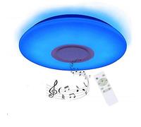Musik Plafonnier à LED avec Bluetooth, application de commande Changement de couleur Éclairage, cristal monter Lampe Plafonnier pour chambre à coucher, AC 85 ~ 260 V