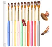 MUSILAN 10 pièces pinceaux acryliques pour ongles, professionnels en acrylique pour une conception de manucure de précision, pinceau ongles pour acrylique extensions d'ongles 2/4/6/8/10/12/14/16/18/20