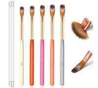 MUSILAN 5 PCS Pinceaux Acryliques pour ongles, professionnels en acrylique pour une conception de manucure de précision, pinceau ongles pour acrylique extensions d'ongles, Grande Taille 12/14/16/18/20