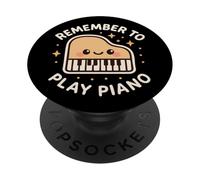 Musique Amusante « Remember to Play Piano » PopSockets PopGrip Adhésif