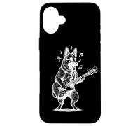 Musique Berger Allemand Guitariste Chien Coque pour iPhone 16 Plus