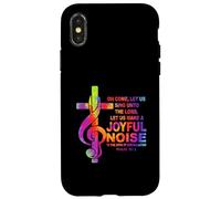 Musique chrétienne Croix Clé de Sol Joyeux Bruit Psaumes 95 1 Coque pour iPhone X/XS